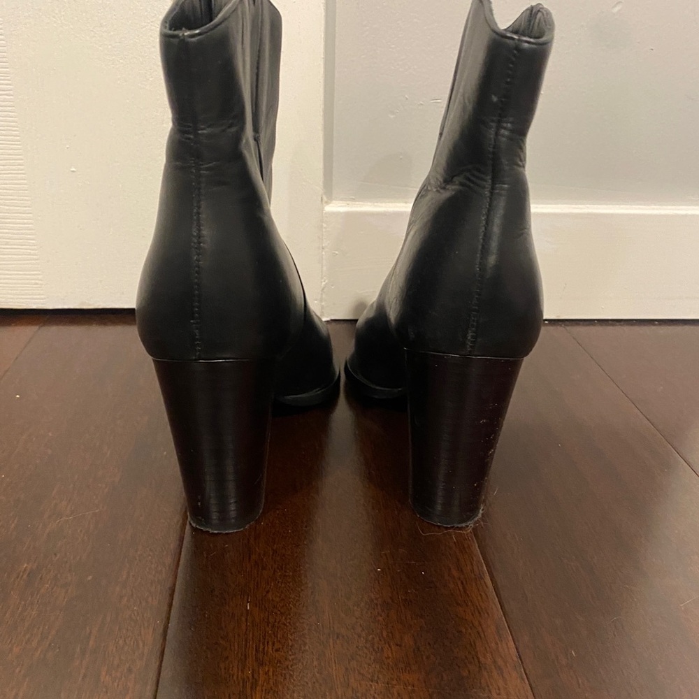 Vince Sleek Black Ankle Boots - Picture 3 of 4